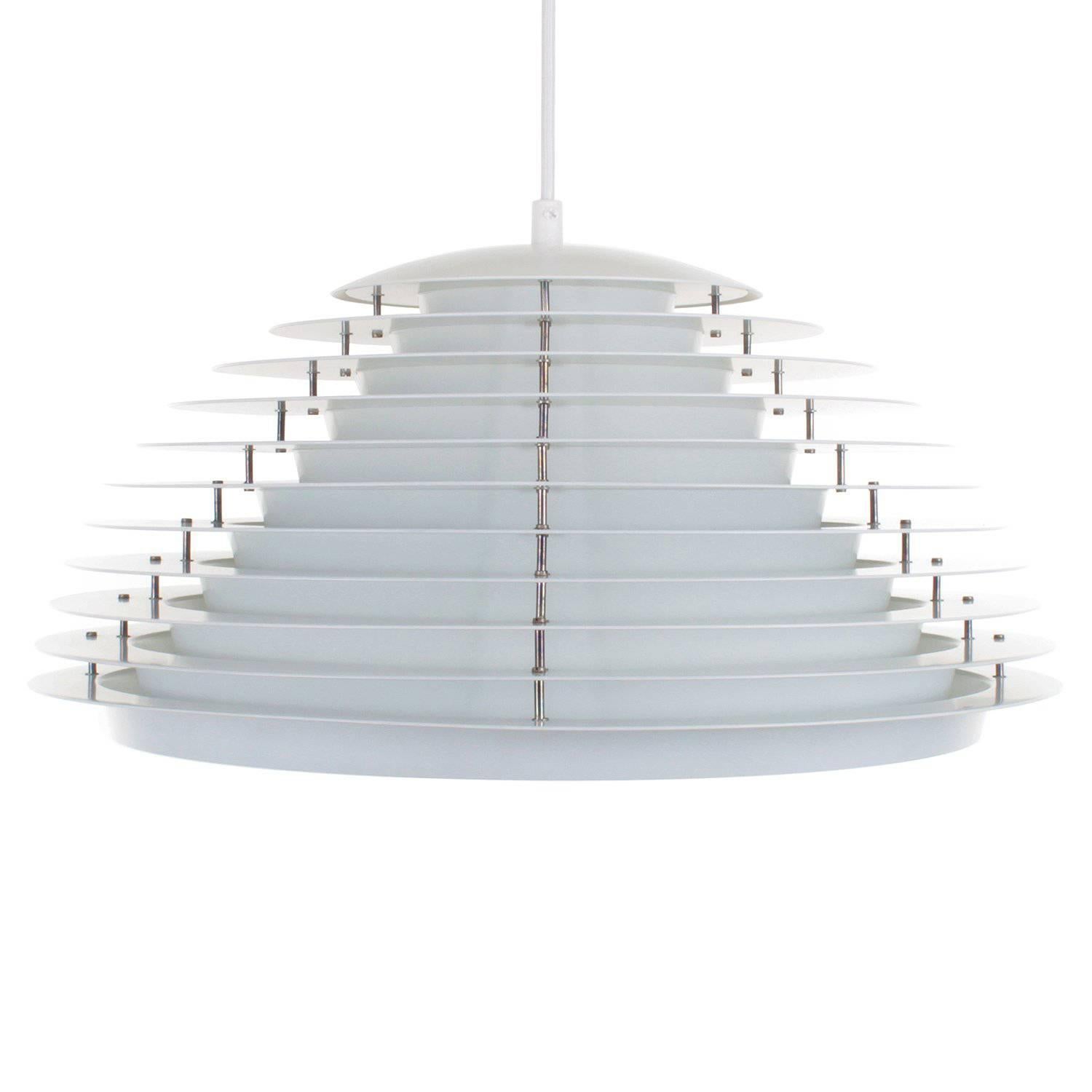 Hekla, White Pendant by Jon Olafsson and Petur B Luthersson, Fog & Mørup, 1962 For Sale