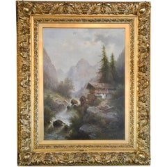 19th Century Austrian Oil Signed Albert Rieger