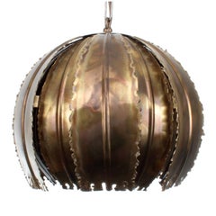 Type 6404, Brass Pendant by Holm Sorensen, 1960s Danish Eclectic Light