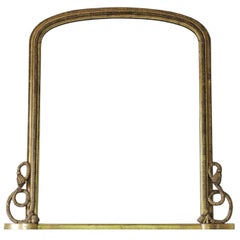 Antique Large Victorian Gilt Wall Mirror Overmantle, circa 1870