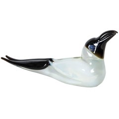 Opalescent Glass Seagull by Murano, 1970s