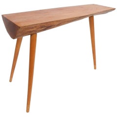 Walnut Wood End Table in the Style of George Nakashima, 1950