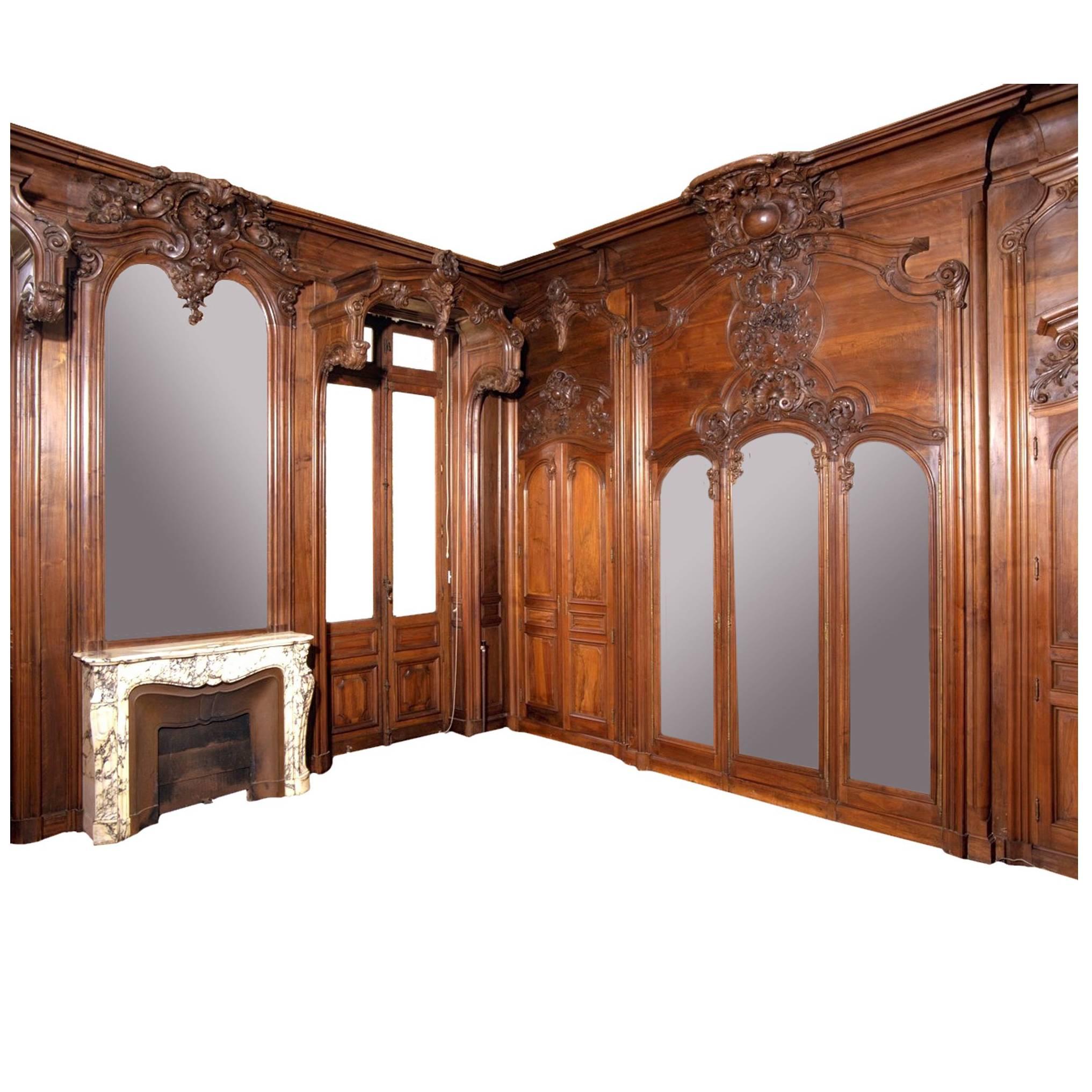 Paneled Boiserie from the Chateau Du Razat For Sale