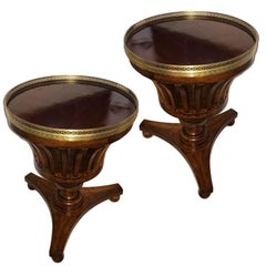 Pair of English Mahogany Side Tables