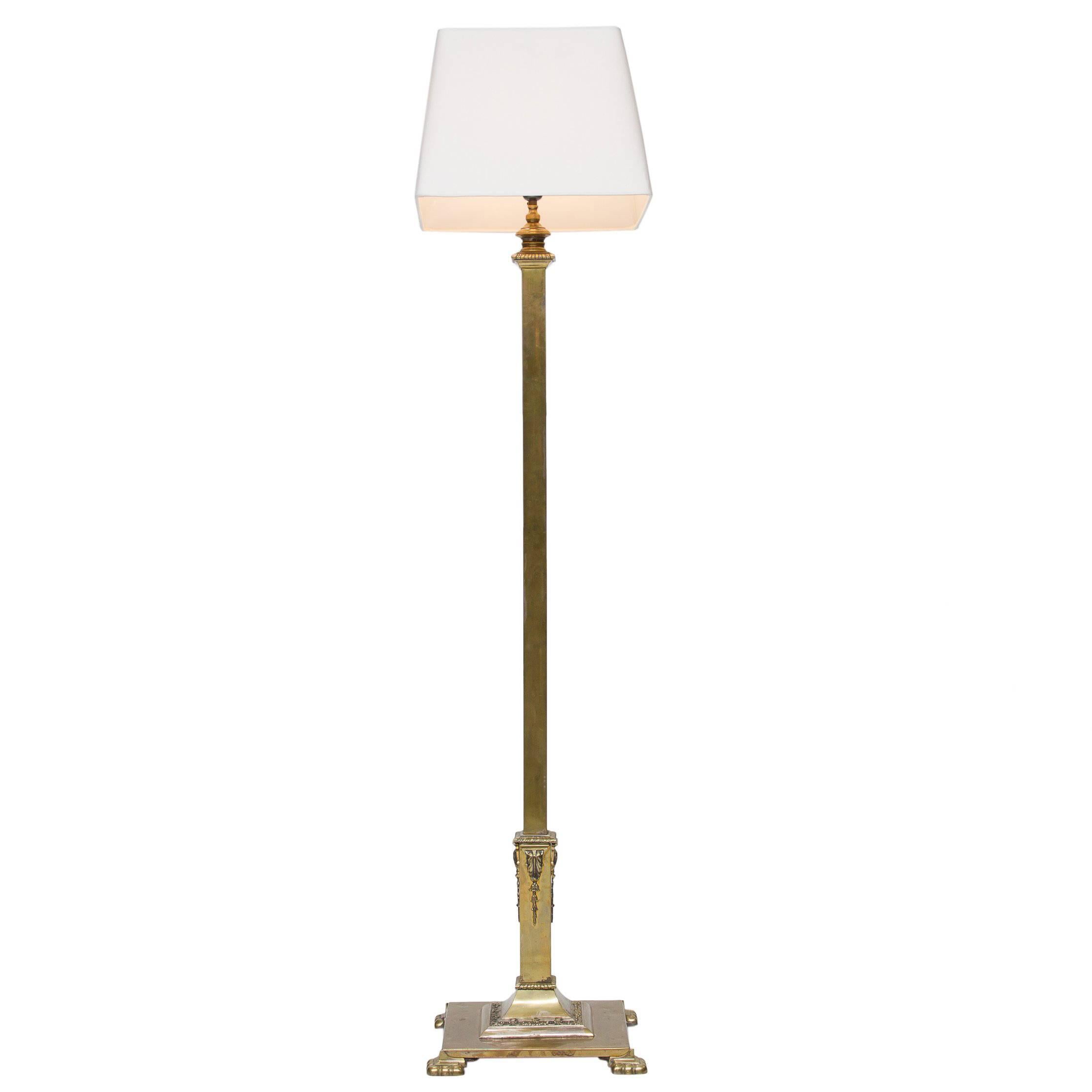 Vintage French Brass Floor Lamp At 1stdibs, Antique French Brass Floor Lamp