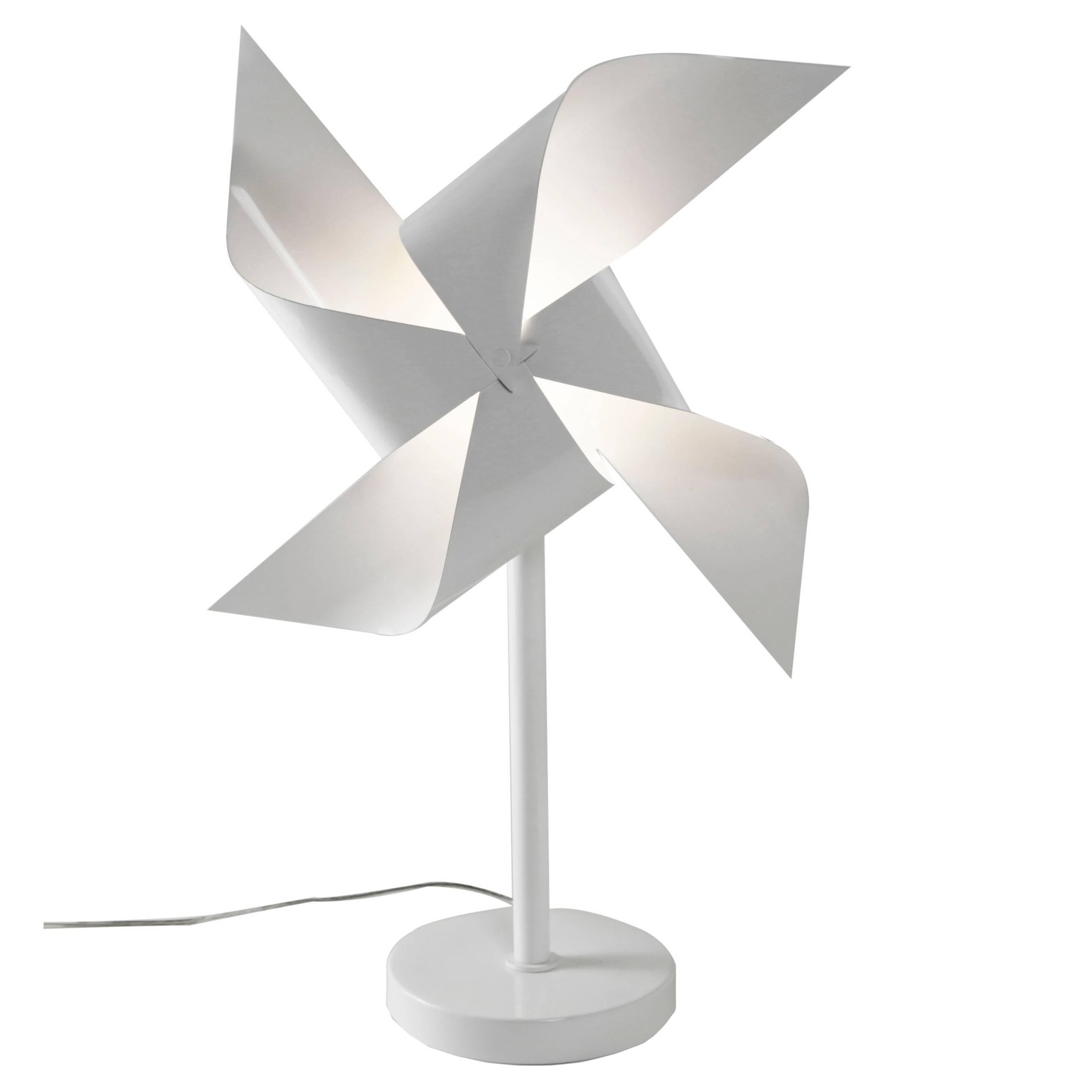 Wind Vane Table Lamp, White Painted For Sale
