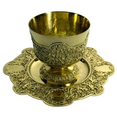 Antique Silver Gilt Cup on Stand