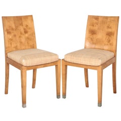 Pair of Jean-Michel Frank Sycamore Chairs