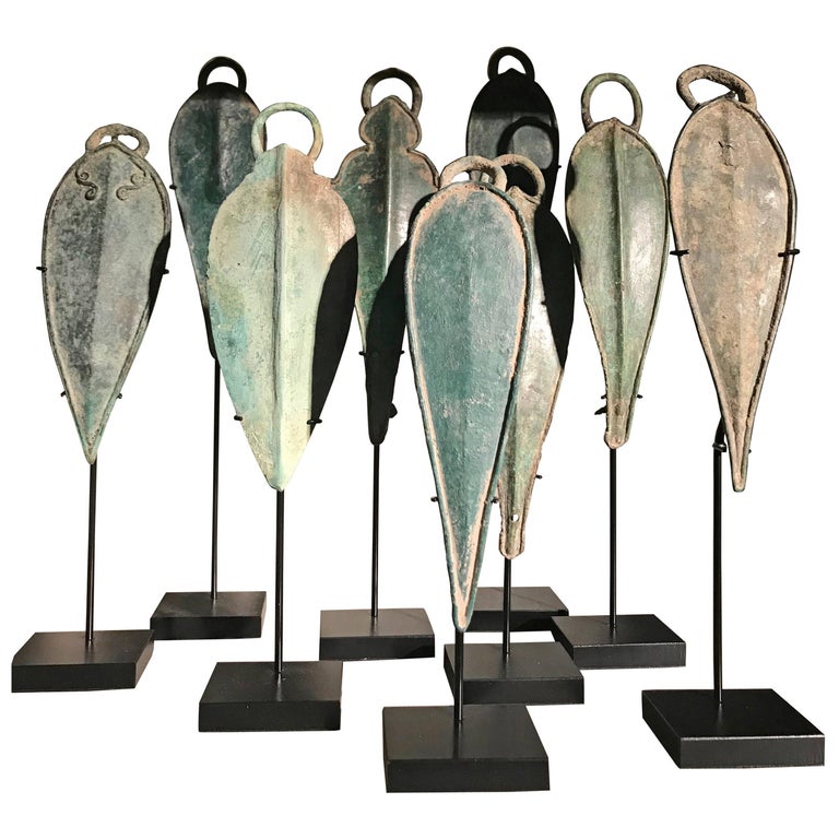 Set of Nine Bronze Ornaments, Pectoral Ornaments For Sale at 1stDibs