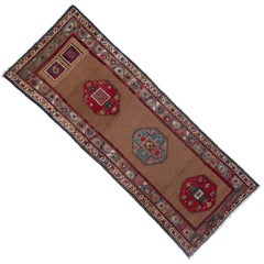 Natural Colored Northwest Persian Serab Runner crafted with Camel Hair