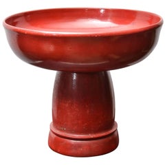 Burmese Red Lacquered Offering Pedestal