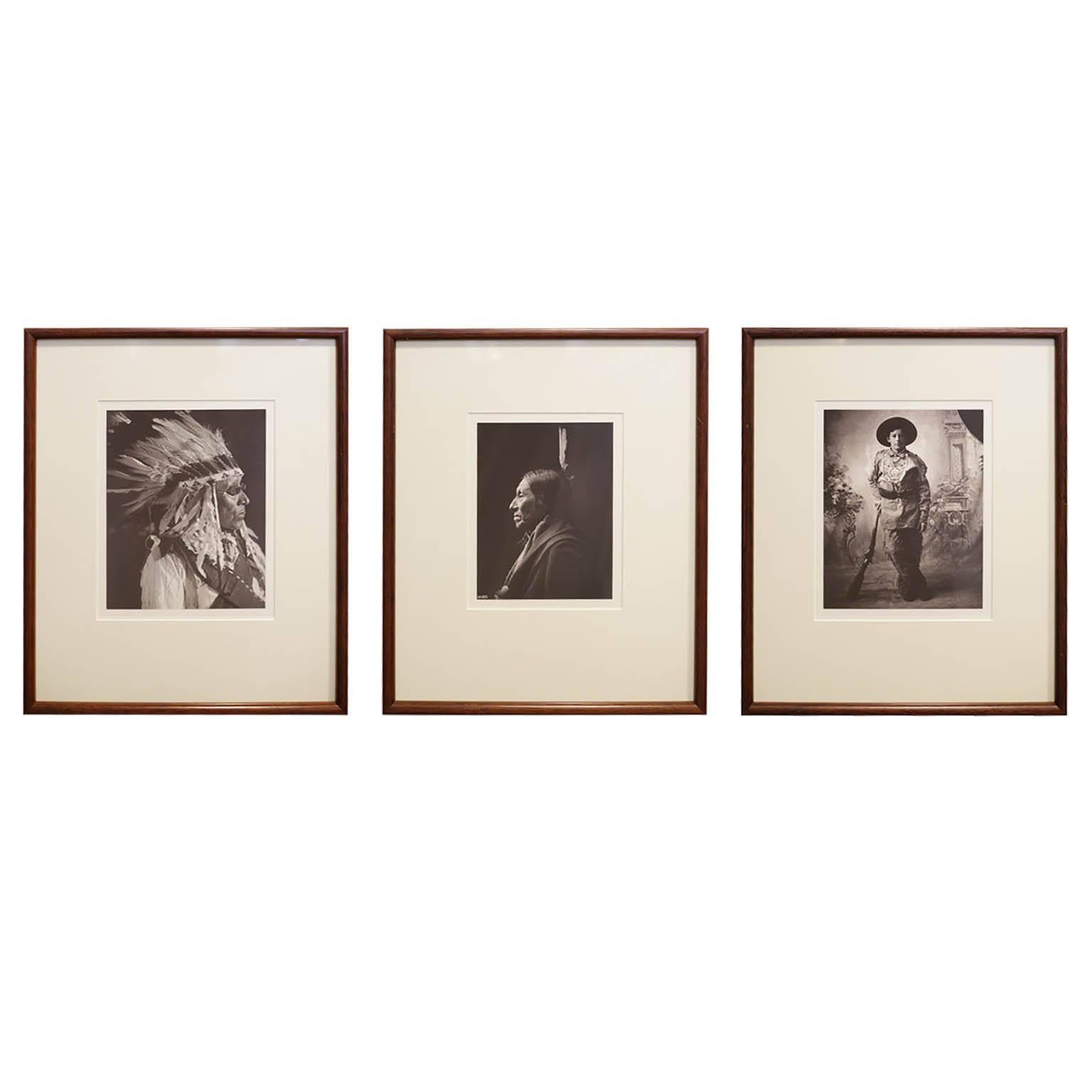 Framed Native American Photographs by Frank Bennett Fiske, circa 1906