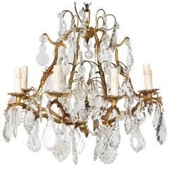 Eight-Light Crystal Chandelier, circa 1900