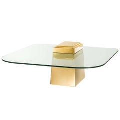 Colisé Coffee Table in Gold or Chrome Finish