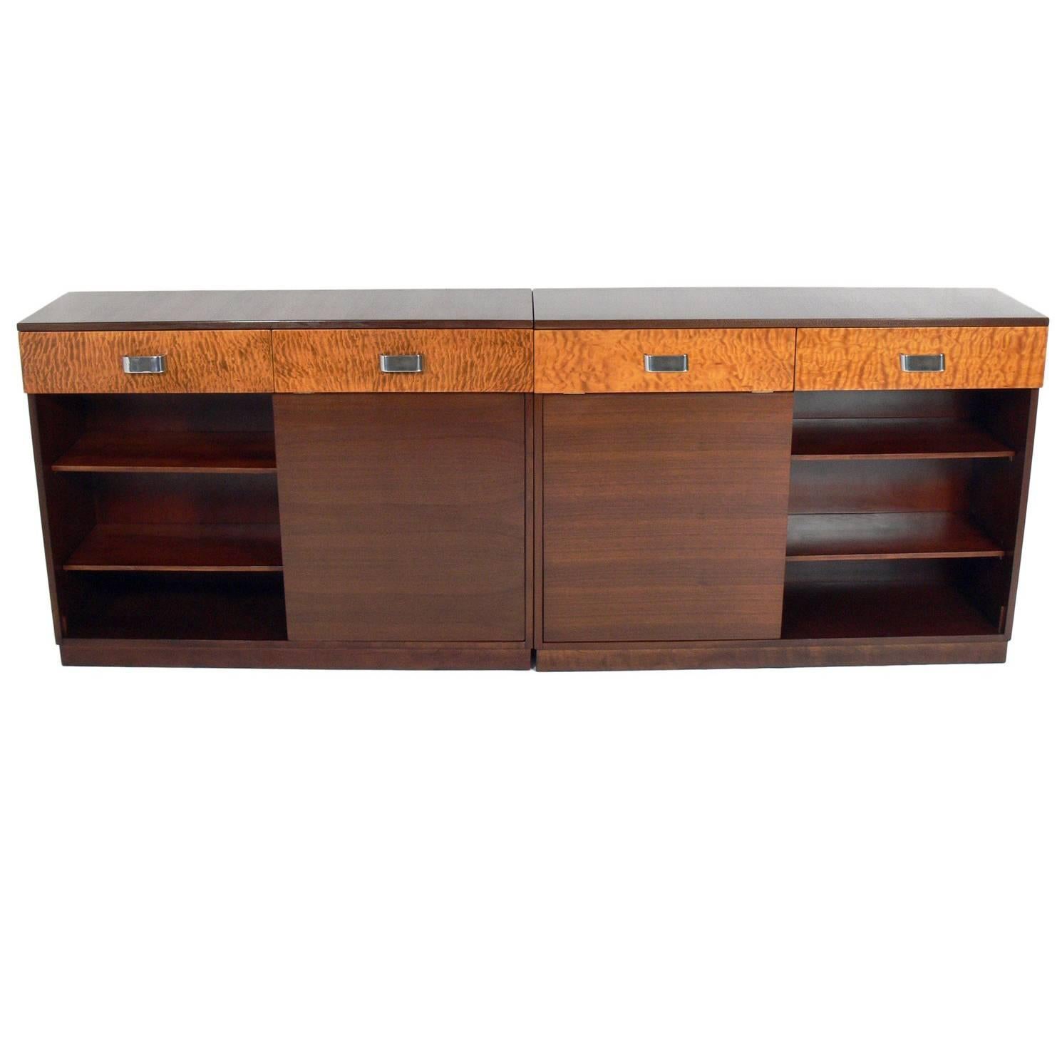 Pair of Rare Art Deco Credenzas by Russel Wright for Heywood Wakefield For Sale
