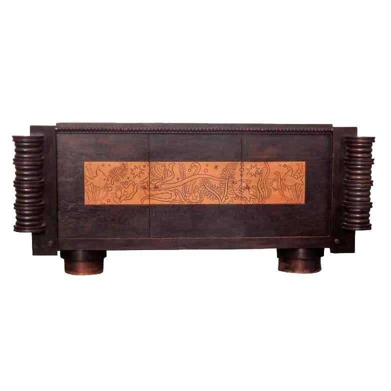 Original Sideboard in the Style of Dudouyt or Chaleyssin, circa 1950