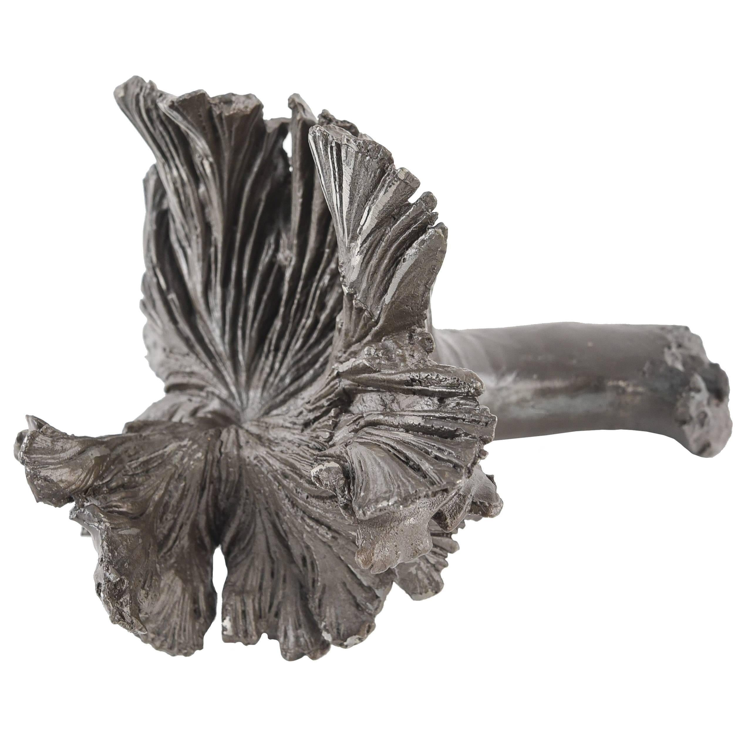Bearded Iris Brutalist Metal Sculpture