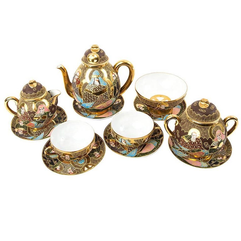 HandPainted Japanese Tea Set at 1stDibs