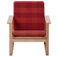 Danish Modern Sled Based Lounge Chair with Dovetail Joinery by Børge Mogensen