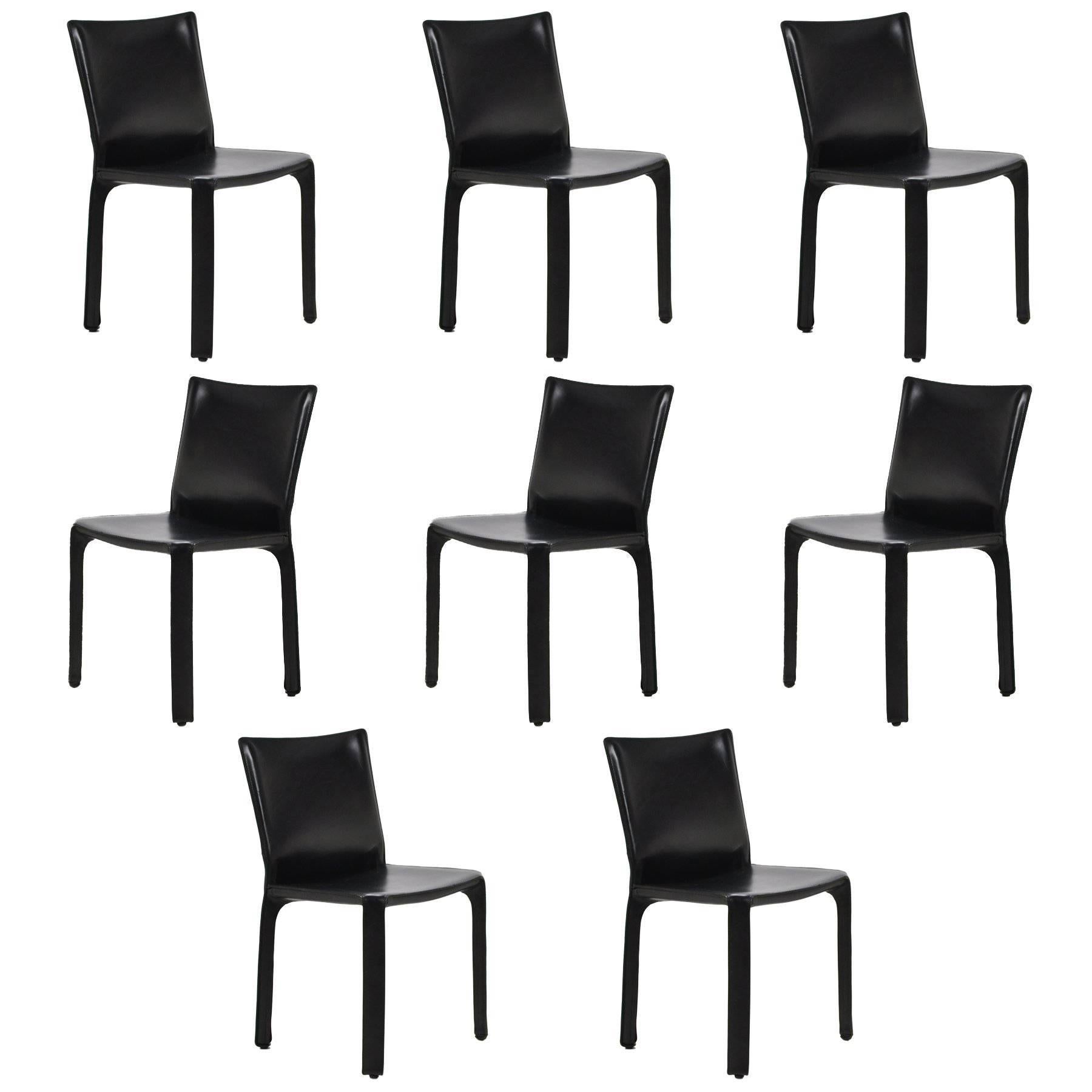 Mario Bellini Set of Eight Model 412 Cab Chairs by Cassina