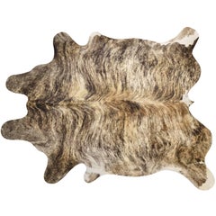 Vintage Brindle Cow Hide Rug