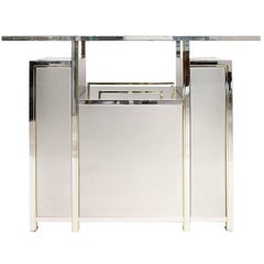 Chrome Bar Counter by Maison Jansen