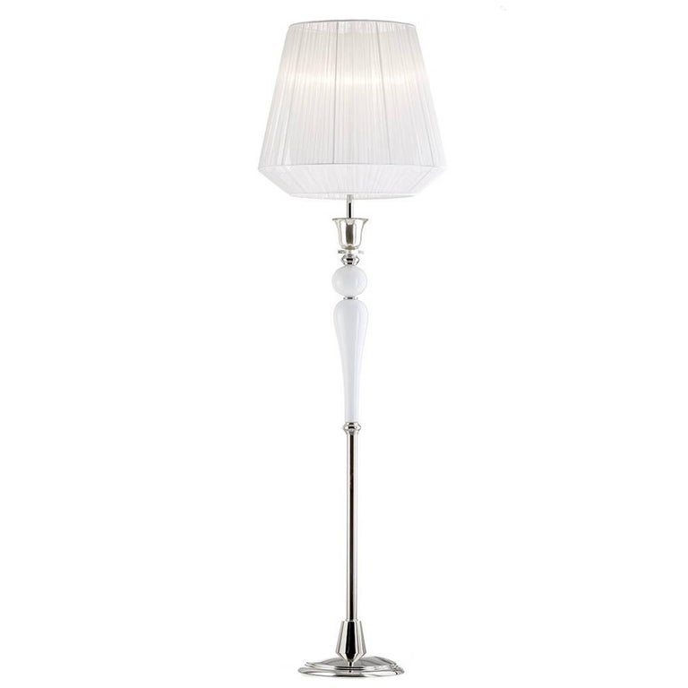 White And Silver Venetian Glass Floor Lamp For At 1stdibs White And Silver Venetian Glass Floor Lamp For