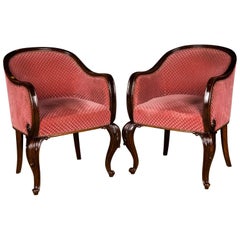 Early 20th Century, Two Beautiful Armchairs in Mahogany Wood