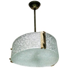 French Molded Glass Pendant