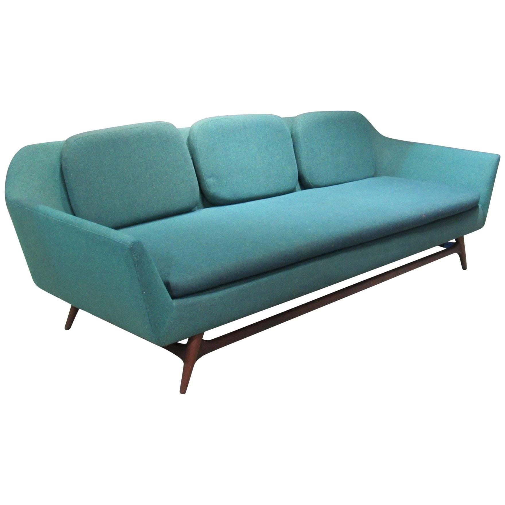 Extra Long Danish Modern Sofa