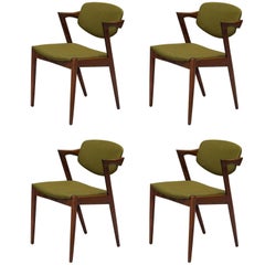 Set of Four Model 42 Rosewood Dining Chairs by Kai Kristiansen