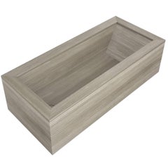 Salvatori Oyster Bathtub in Silk Georgette Stone with 'Infinito' Texture