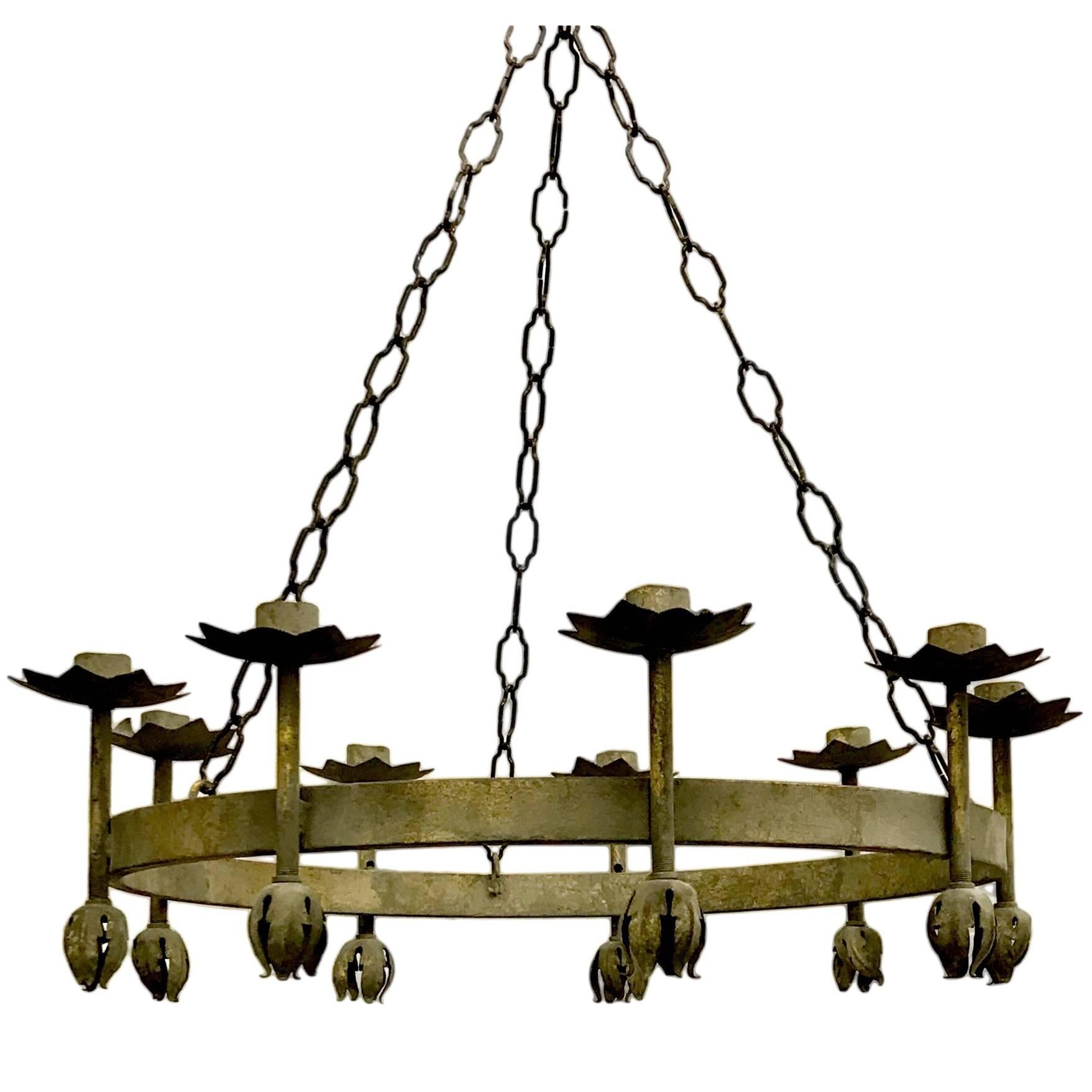 Pair of Nantucket Old World Iron Sailing Ship Chandeliers at 1stDibs