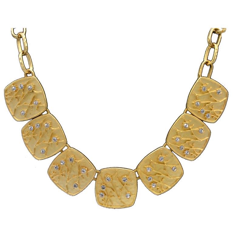 Kenneth Lane Gold Dipped Vintage Costume Necklace With Earrings For Kenneth Lane Gold Dipped Vintage Costume Necklace With Earrings For