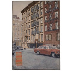 Mid 20th Century New York Cityscape Painting 