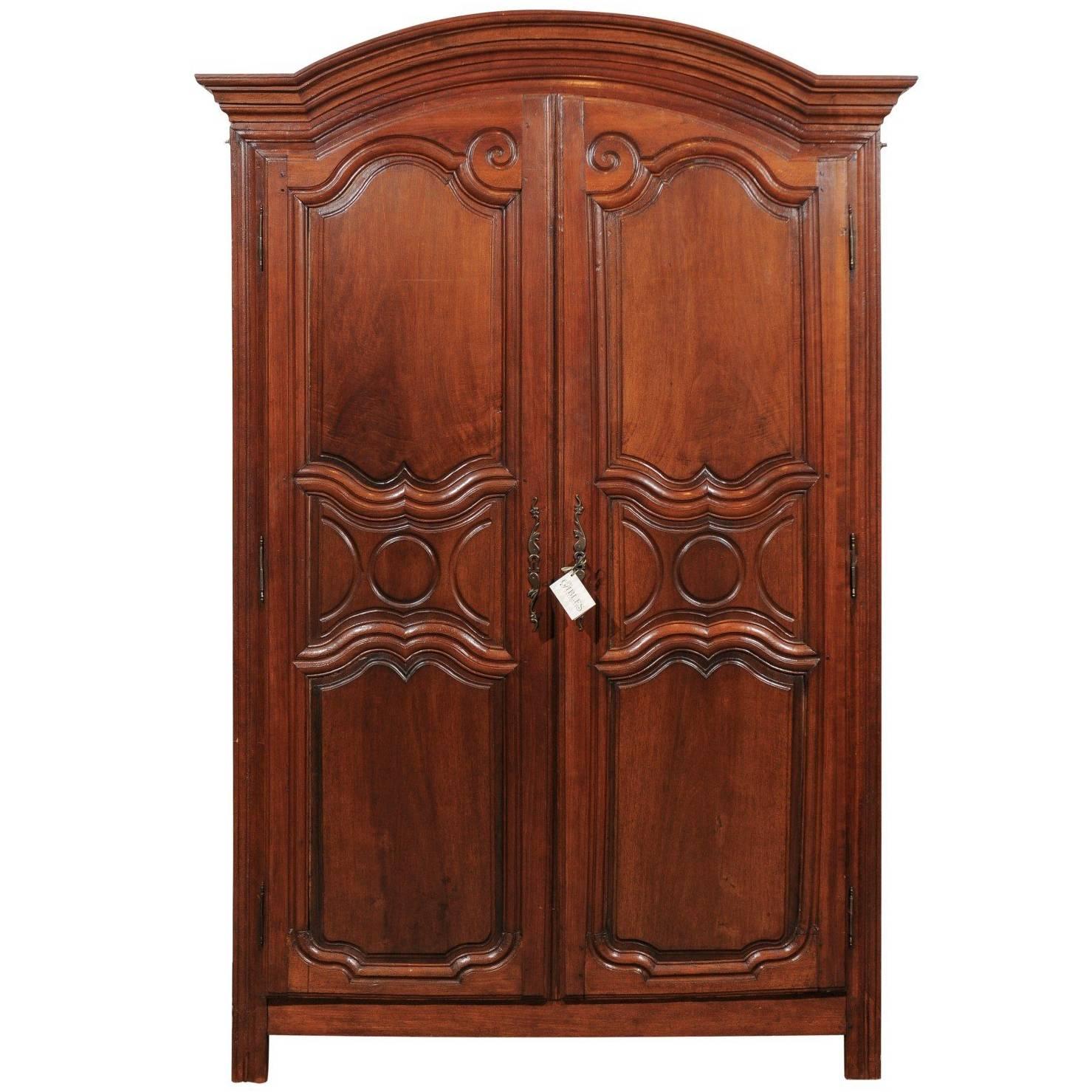 18th Century Walnut Armoire from Paris For Sale