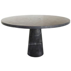 Mangiarotti, Eros, Round Table, Black Marquina Marble