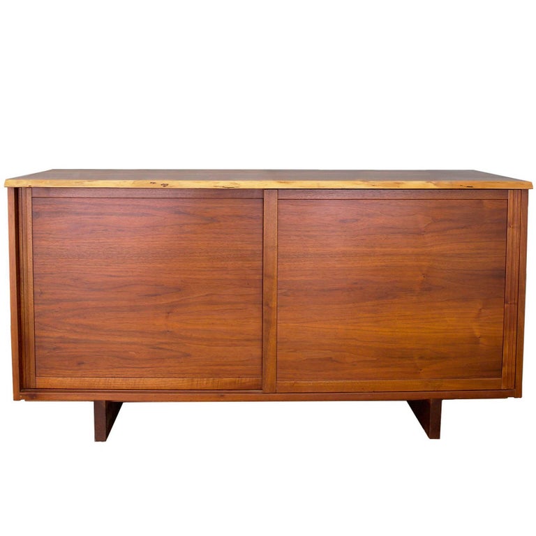 Vintage Walnut by Nakashima with sliding doors For Sale