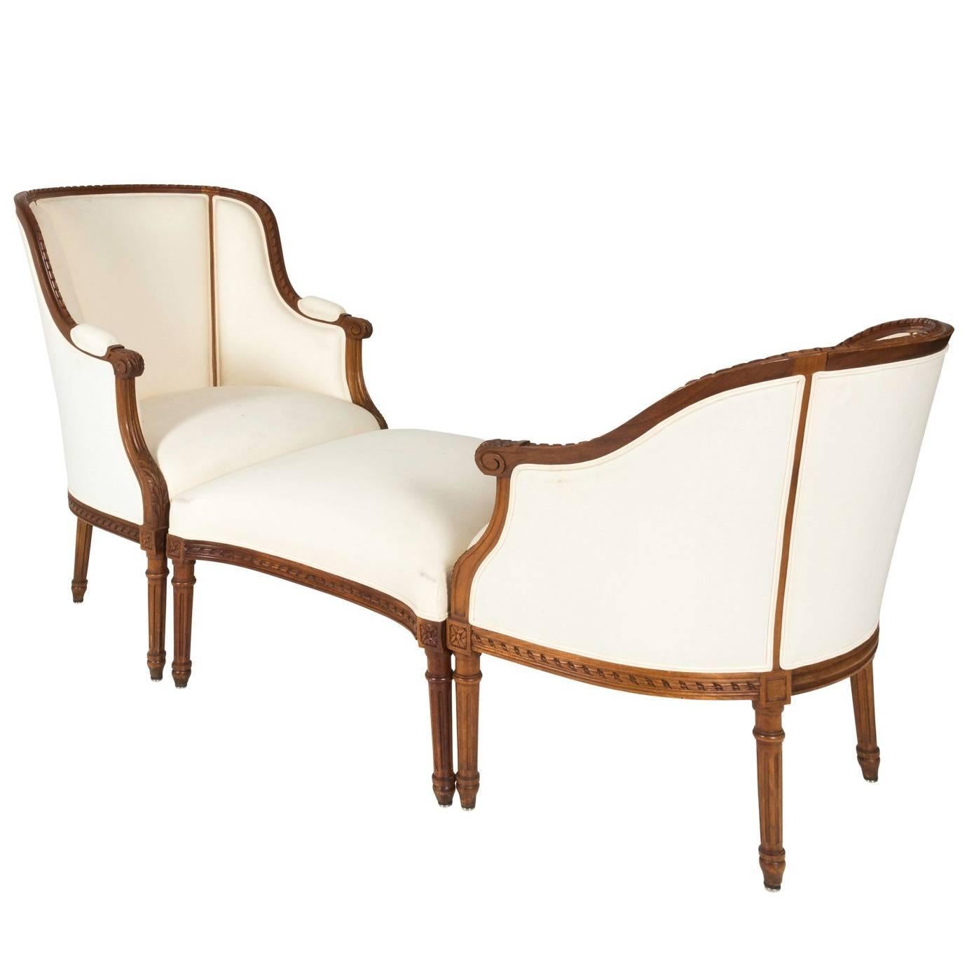 Ca.1950's Three Piece French Chaise