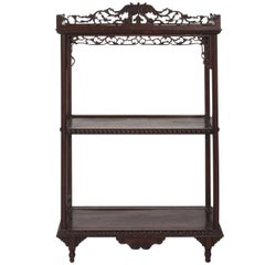 Late 19th Century Chinese Rosewood Hanging Shelve