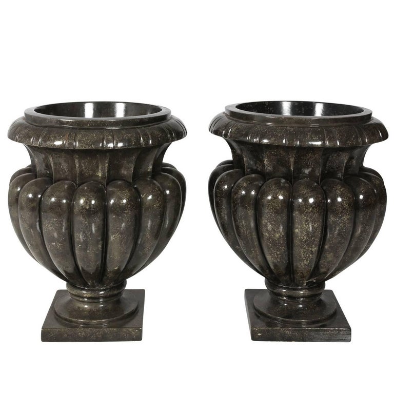 Pair of Late 20th Century Composite Urns at 1stDibs