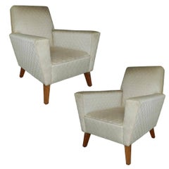 Vintage Pair of Art Deco armchairs circa 1945 