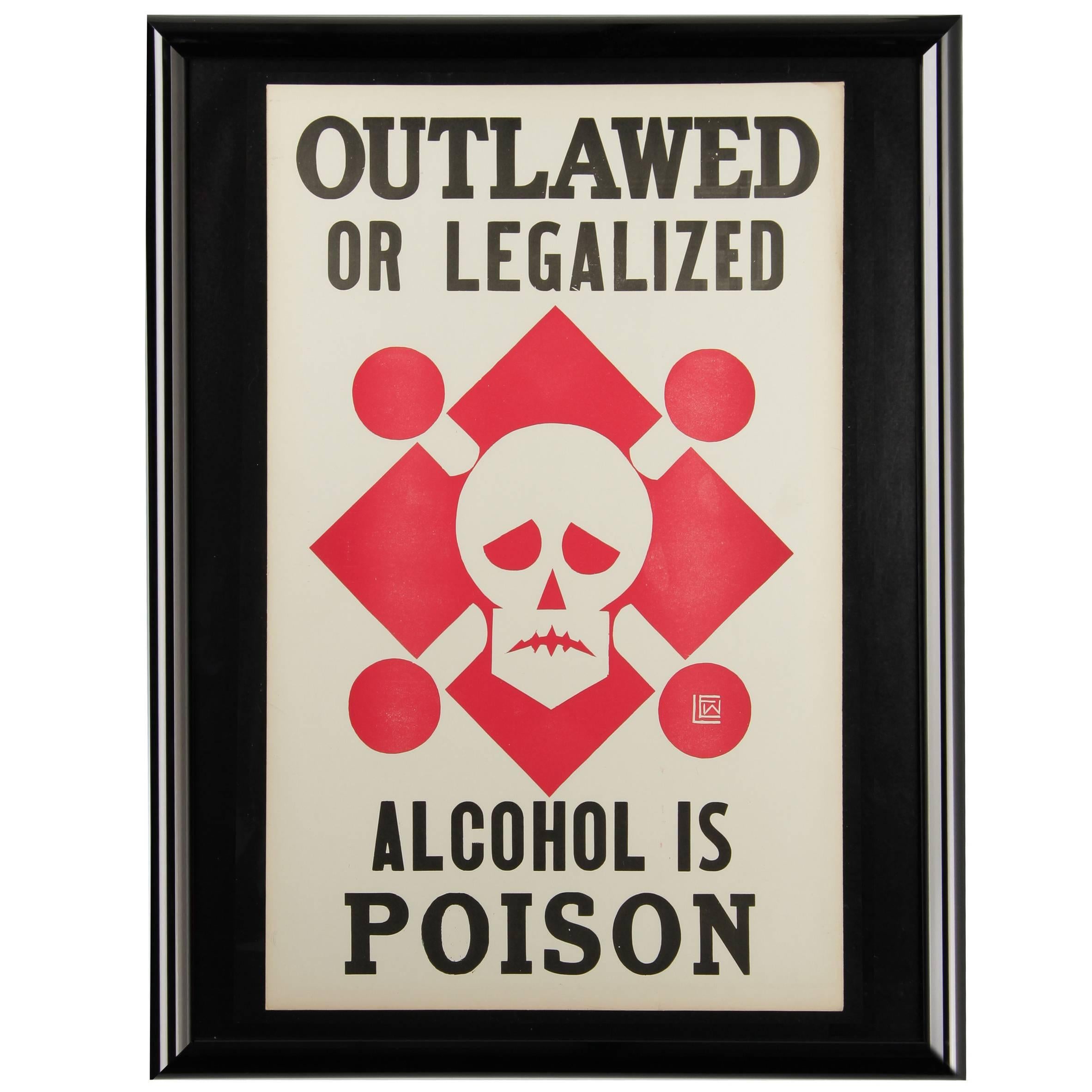 "Alcohol Is Poison" Prohibition Poster