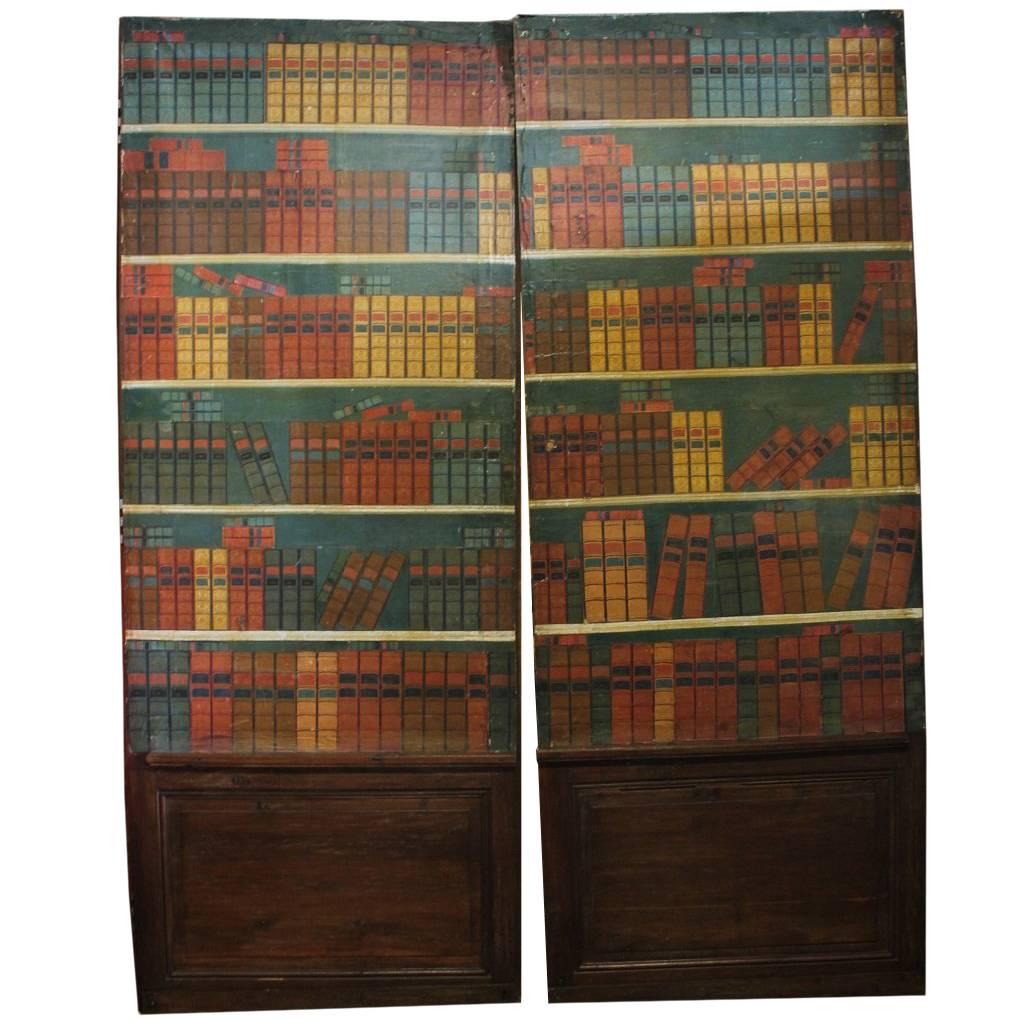 Antique French Secret Passage Way Double Doors For Sale