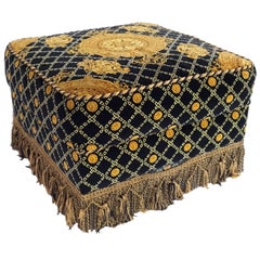 Stefano Giovanni Versace Style Upholstered Ottoman
