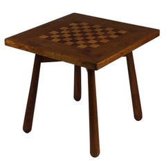 1930s Oak Chess Table, Jan Vanek for Krasna Jizba, Czech Republic