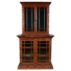 English Arts & Crafts Two-Part Bookcase