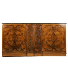 French Art Deco Walnut Sideboard 