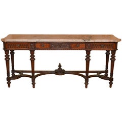 French Louis XVI Walnut Console