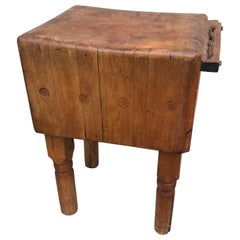 Large Vintage Maple Butchers Block Table, Scandinavia